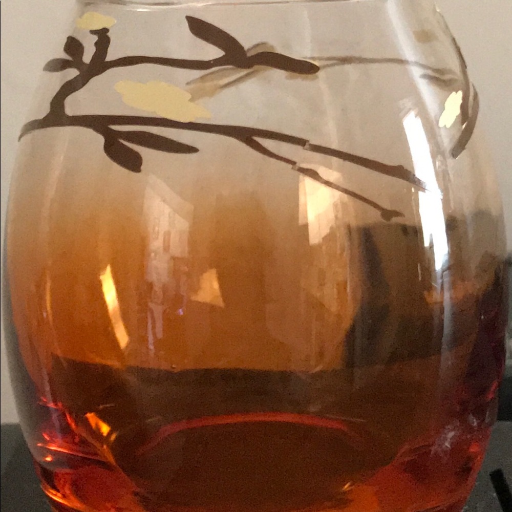 Glass candle holder